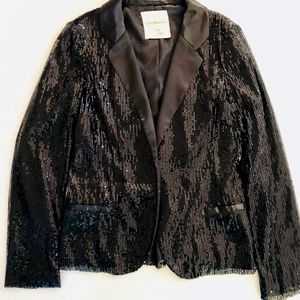 "Sound & Matter" black sequined blazer